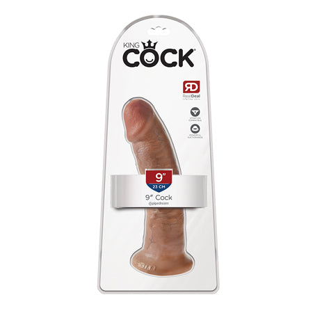 King Cock 9 in. Cock Realistic Dildo With Suction Cup Tan-0