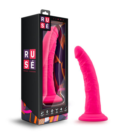 Ruse Jimmy Realistic 7.5 in. Silicone Dildo Hot Pink-0