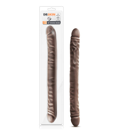 Dr. Skin 18 in. Double Dildo Brown-0