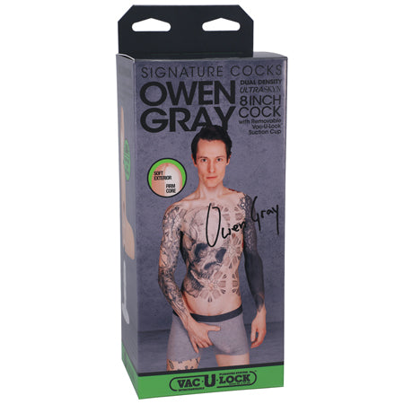 Signature Cocks Owen Gray 9 in. ULTRASKYN Dildo with Vac-U-Lock Suction Cup-0
