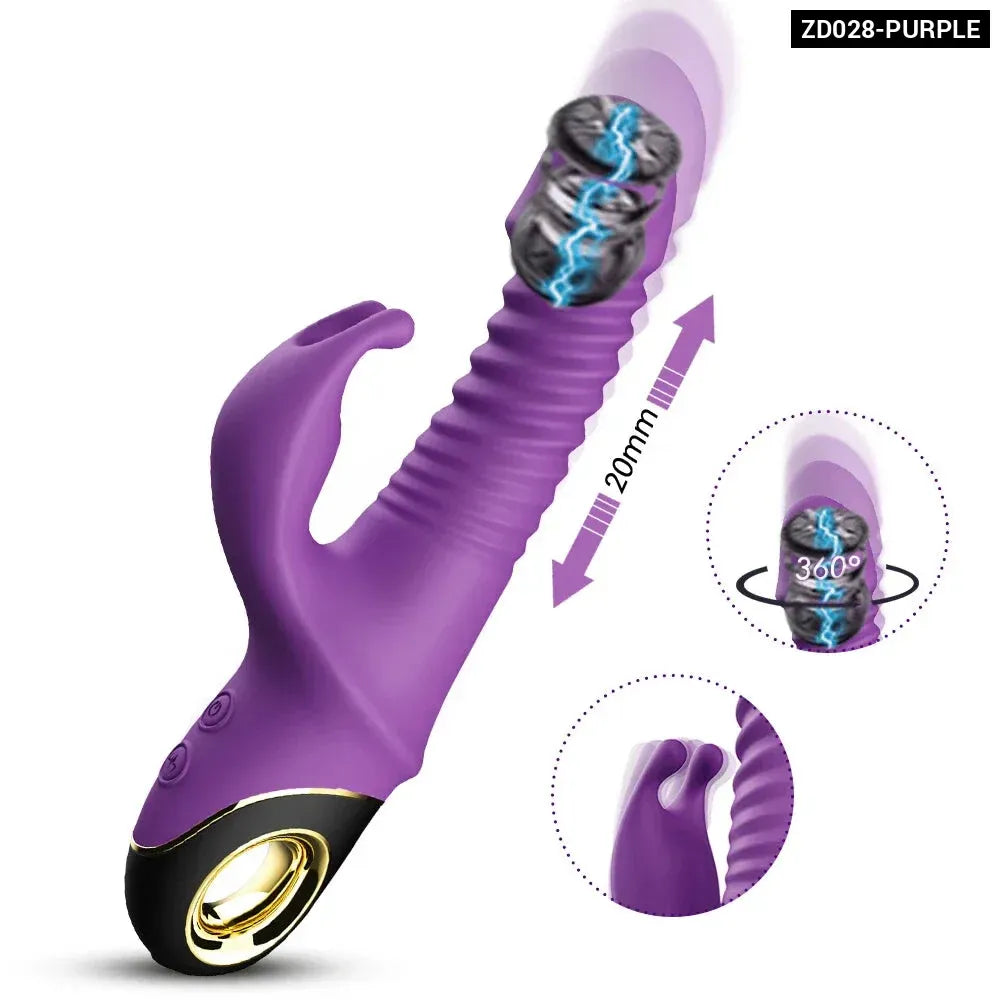 Rabbit Vibrator Automatic Telescopic G Spot Stimulator for Women Masturbation-5