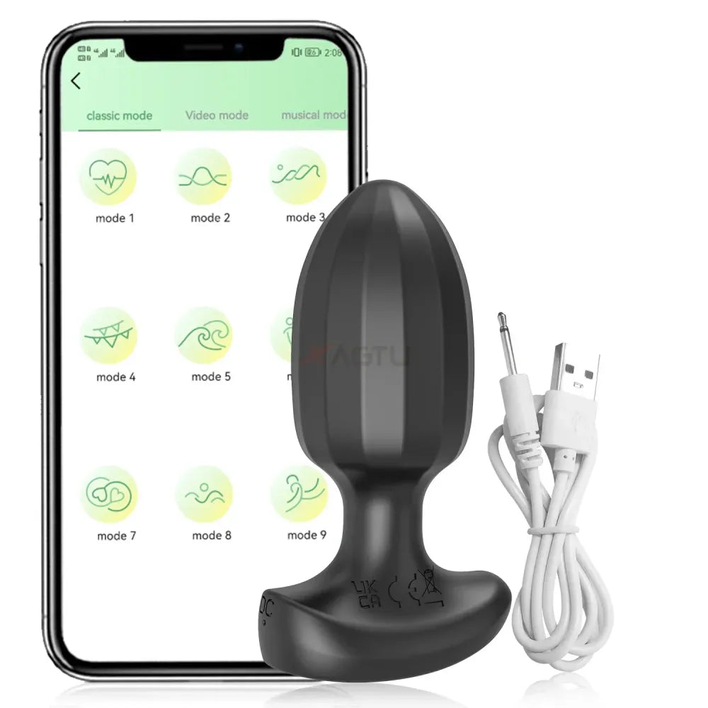 Wireless Bluetooth Anal Vibrator for Men and Women-5