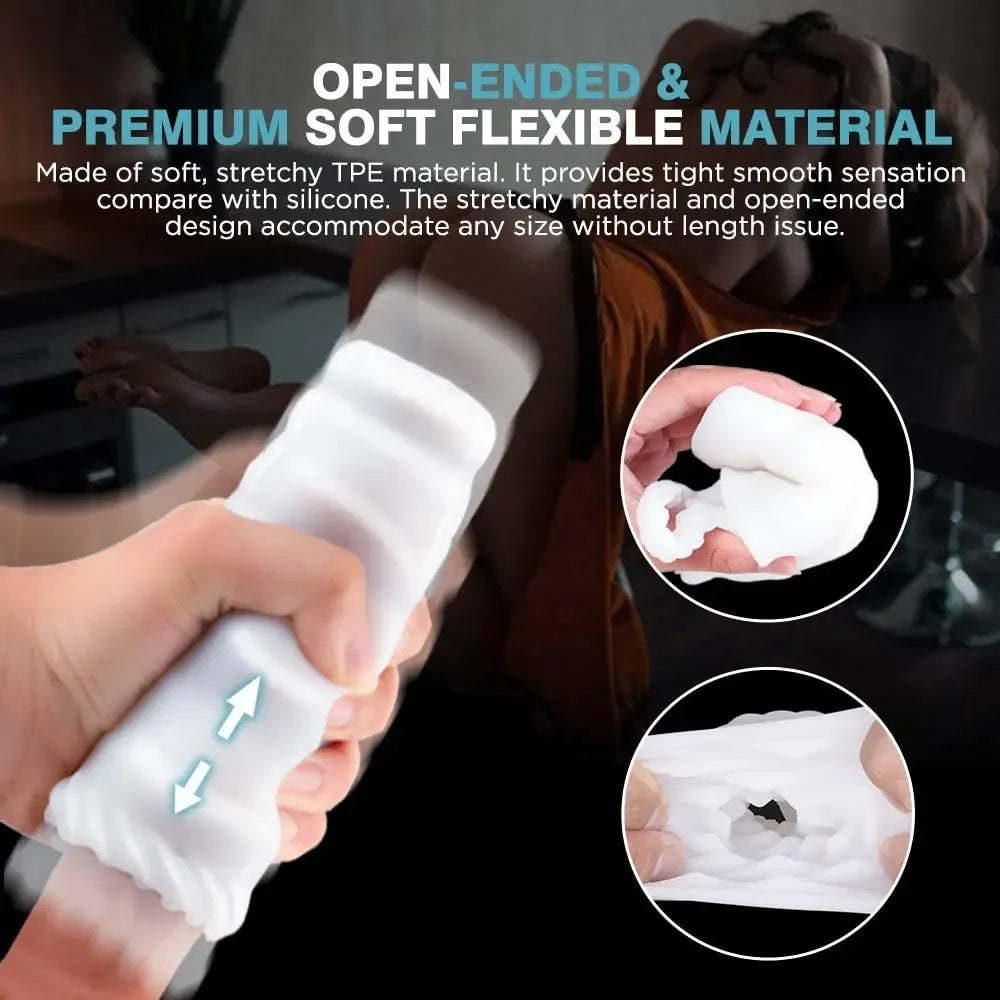 10 Mode Cordless Masturbator for Men Soft Vibrating Cock Sleeve for Prolonged Erection-2