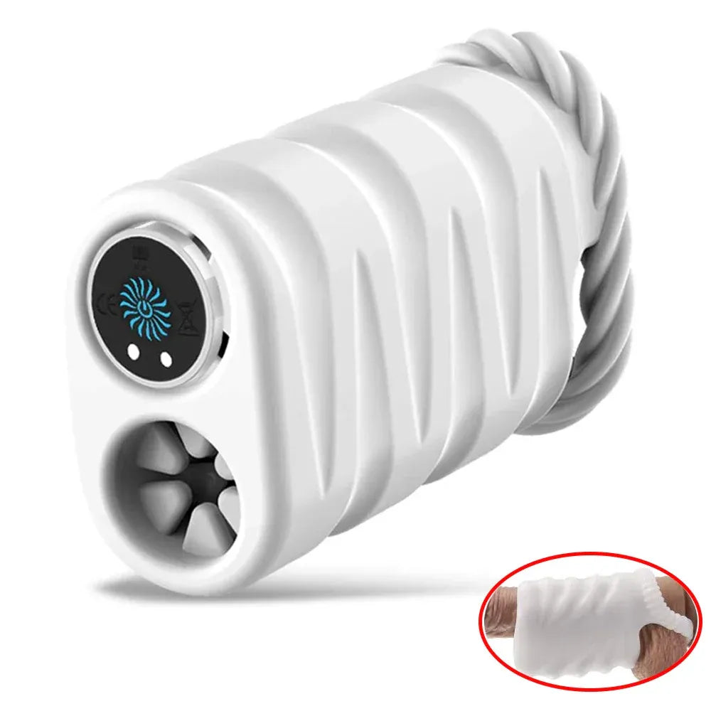 10 Mode Cordless Masturbator for Men Soft Vibrating Cock Sleeve for Prolonged Erection-0