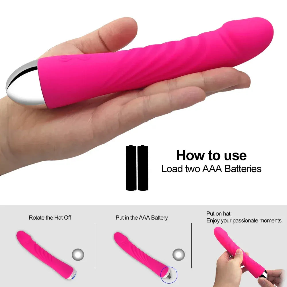 10-Mode Soft Dildo Vibrator for Women-4
