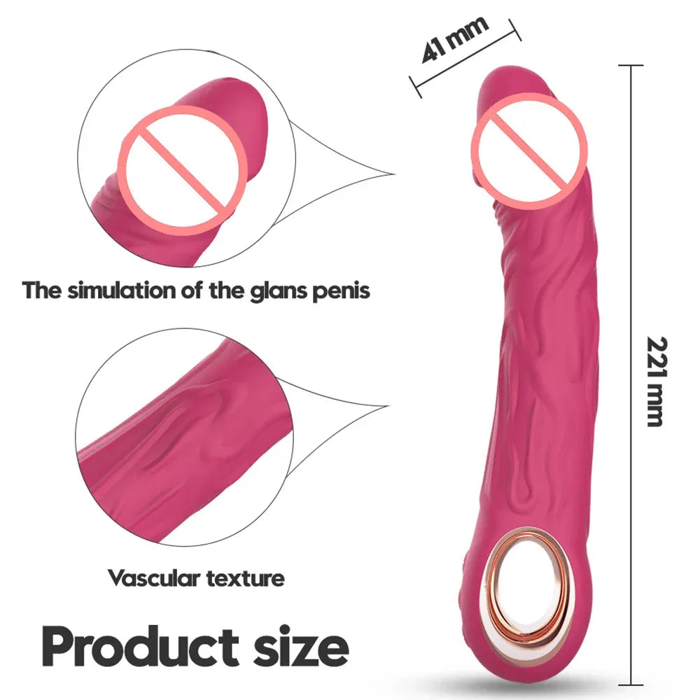 10 Speed Silicone Dildo Vibrator for Women-4