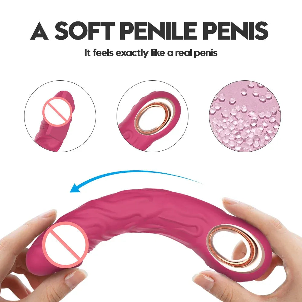 10 Speed Silicone Dildo Vibrator for Women-3