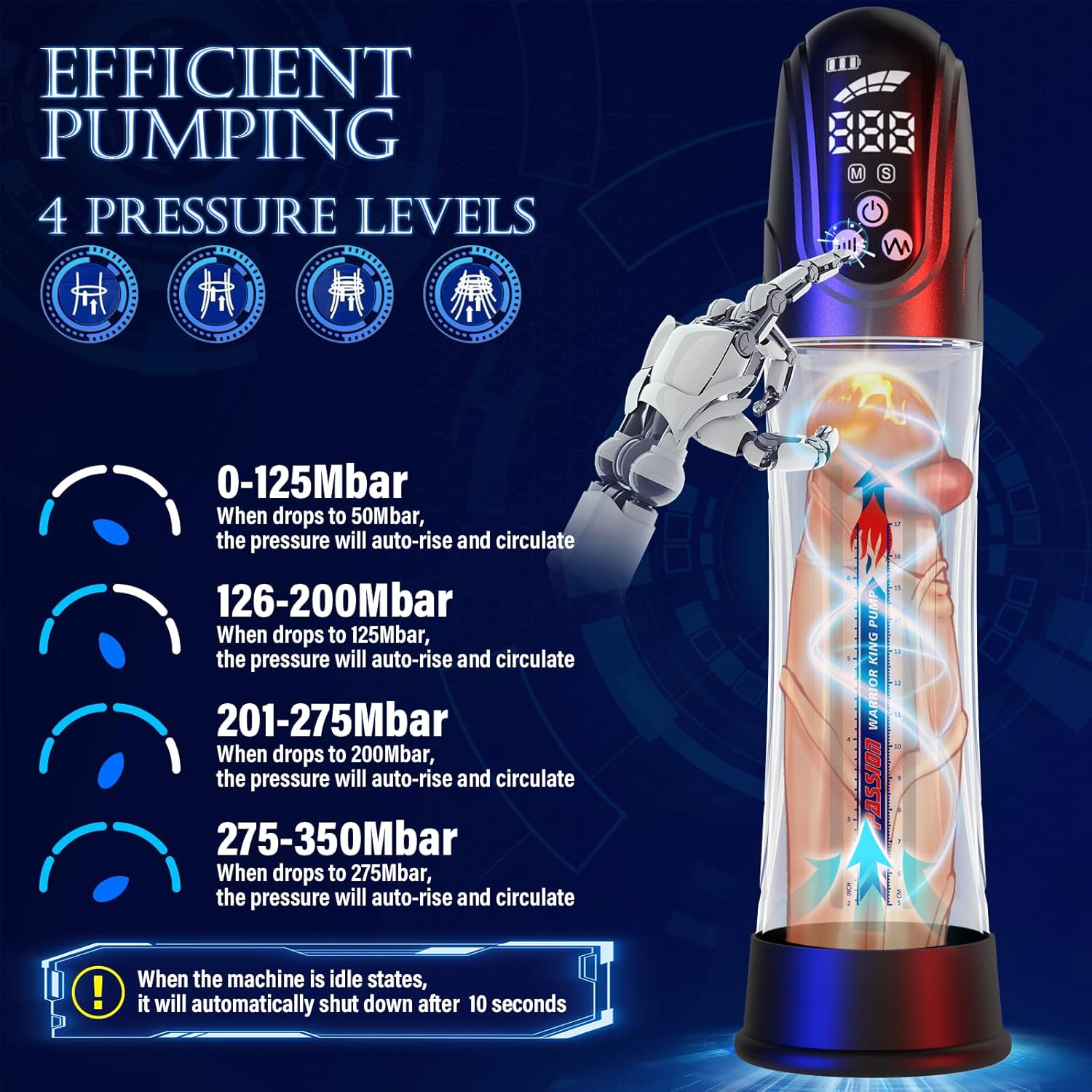 2-in-1 Suction & Pressure Penis Pump – Automatic Male Enhancer-3