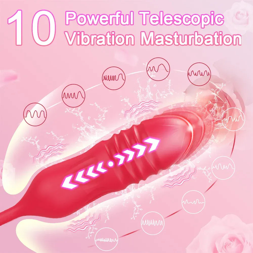 2 In 1 Clit Licking Vibrator for Women Thrusting Vagina Stimulator Female Masturbator-3