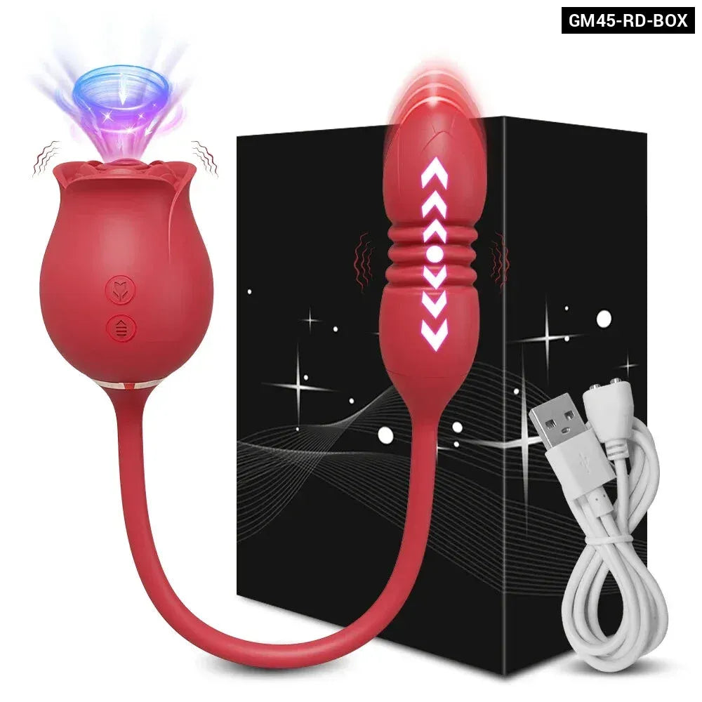 2 In 1 Clit Licking Vibrator for Women Thrusting Vagina Stimulator Female Masturbator-7