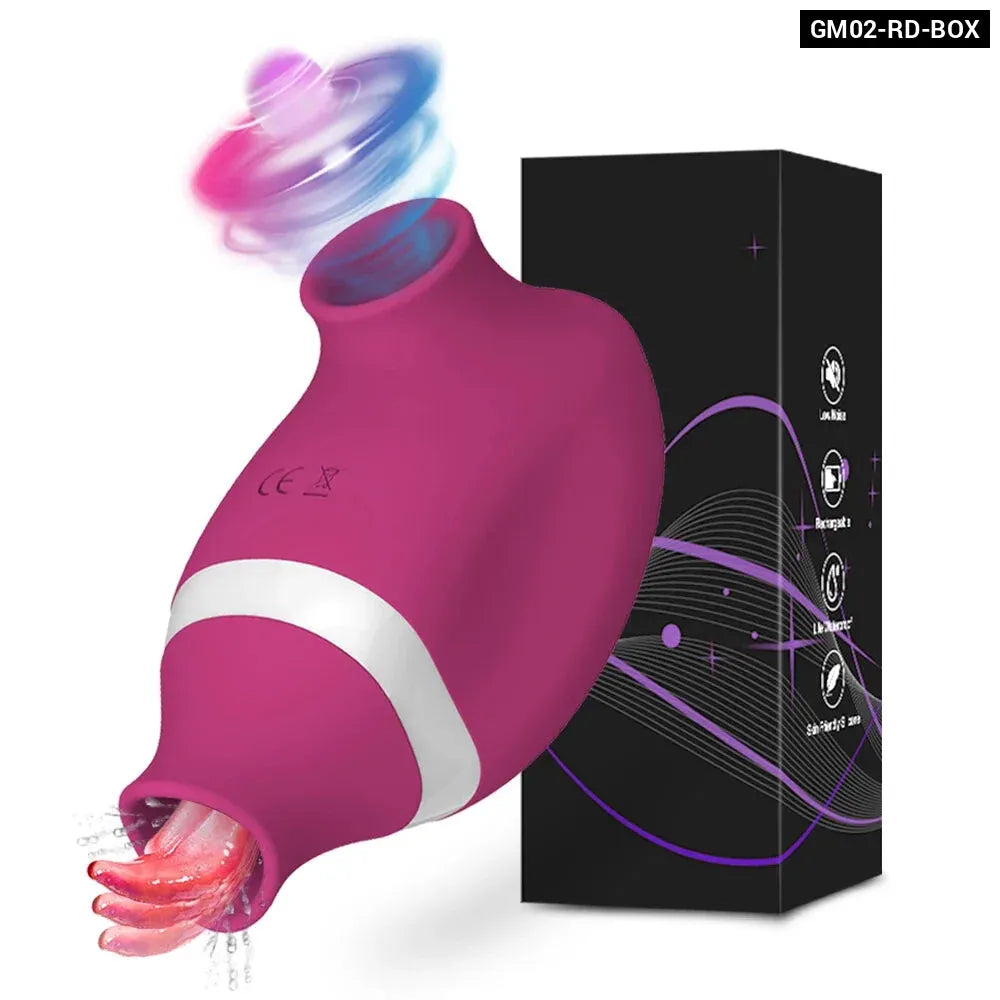 2 In 1 Clit Stimulator Sucking Licking Vibrator for Women-9