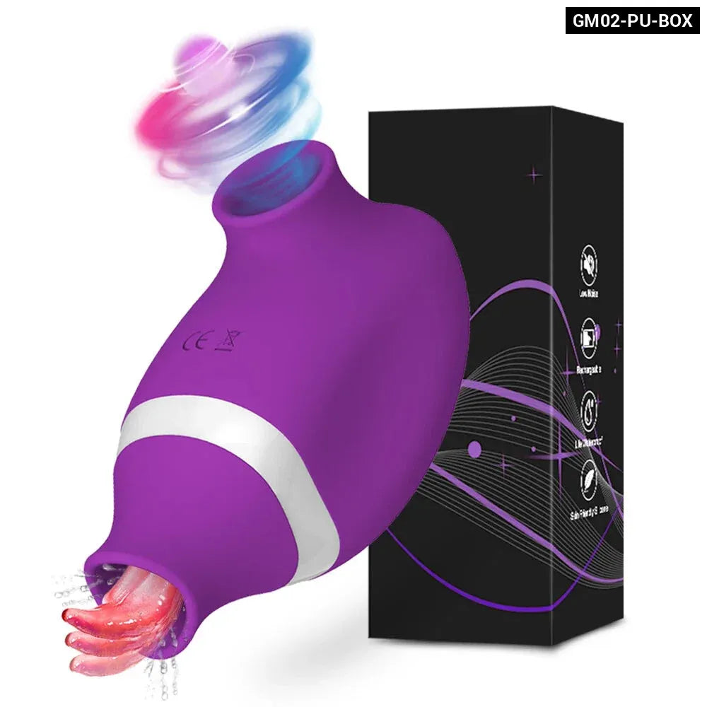 2 In 1 Clit Stimulator Sucking Licking Vibrator for Women-6