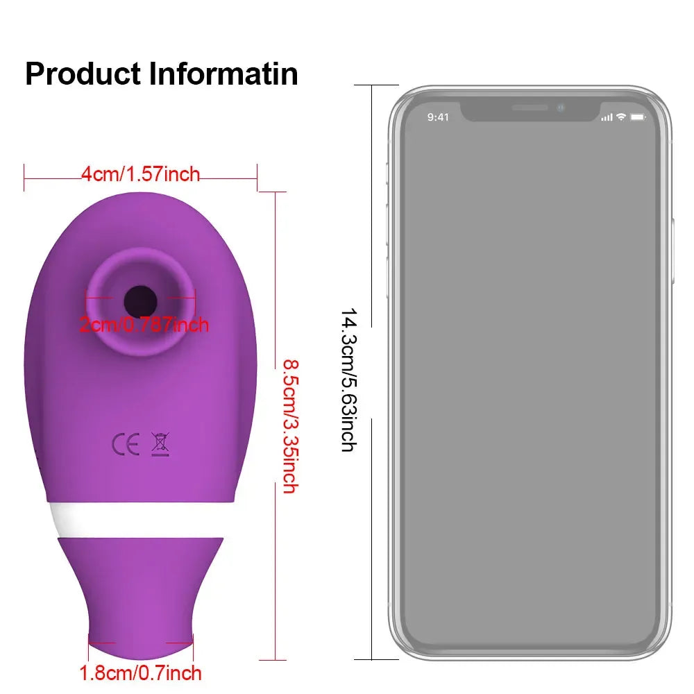 2 In 1 Clit Stimulator Sucking Licking Vibrator for Women-4