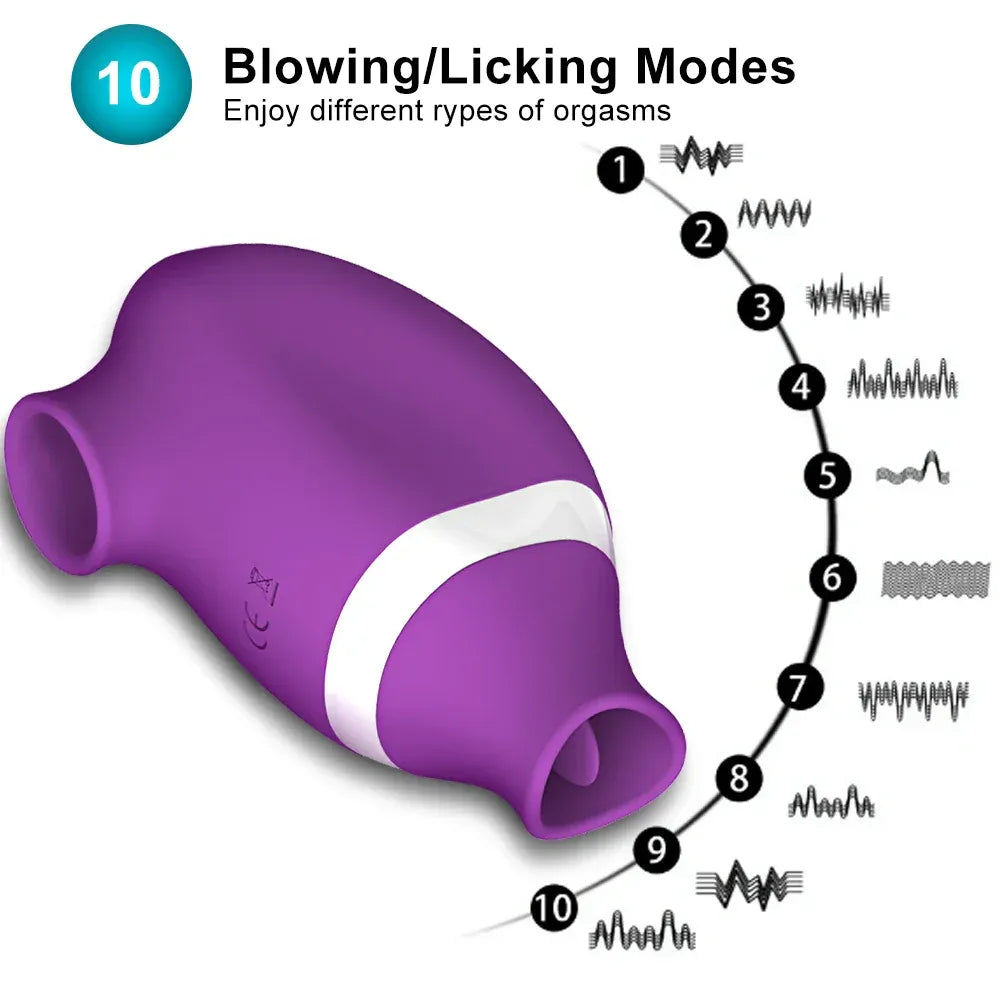 2 In 1 Clit Stimulator Sucking Licking Vibrator for Women-3