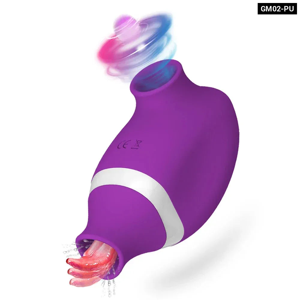 2 In 1 Clit Stimulator Sucking Licking Vibrator for Women-7