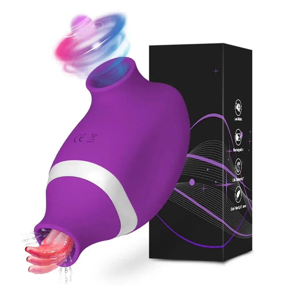 2 In 1 Clit Stimulator Sucking Licking Vibrator for Women-0