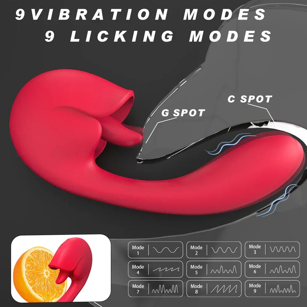 2 In 1 G Spot Stimulator Lick Suck for Intense Pleasure-2