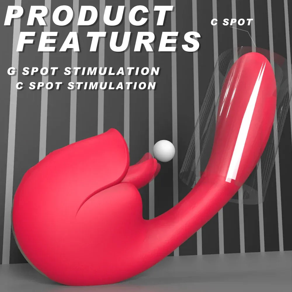 2 In 1 G Spot Stimulator Lick Suck for Intense Pleasure-1