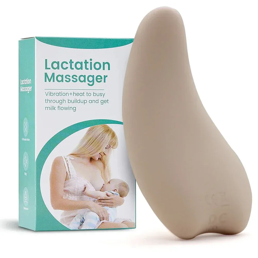 2 In 1 Lactation Massager For Breastfeeding Heat & Vibration Soft & Adjustable-7