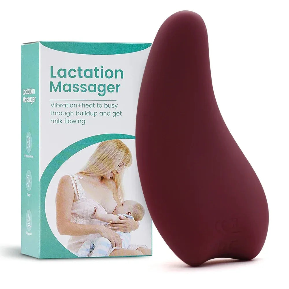 2 In 1 Lactation Massager For Breastfeeding Heat & Vibration Soft & Adjustable-6
