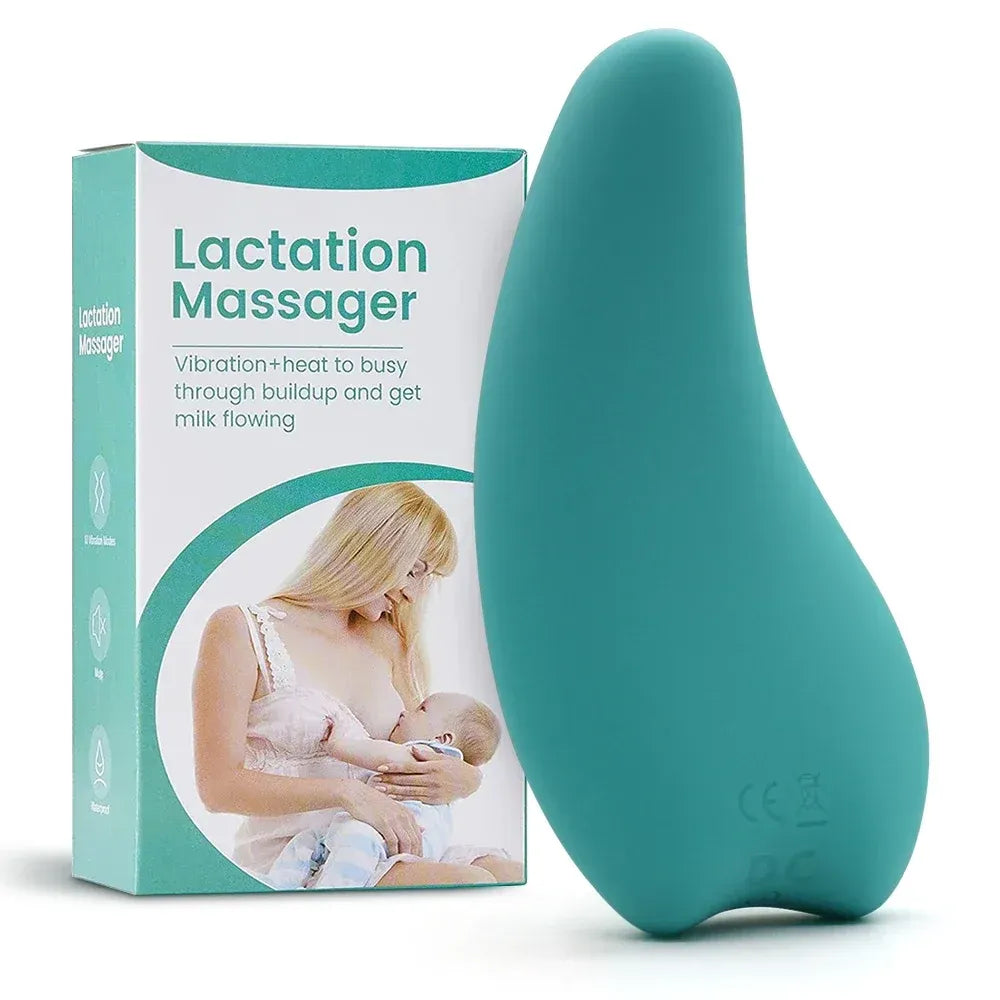 2 In 1 Lactation Massager For Breastfeeding Heat & Vibration Soft & Adjustable-5