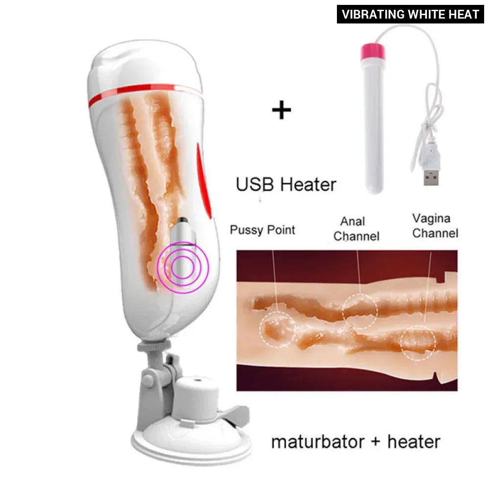 2 In 1 Masturbation Cup for Men Dual Channel Vagina Anal Stimulation-8