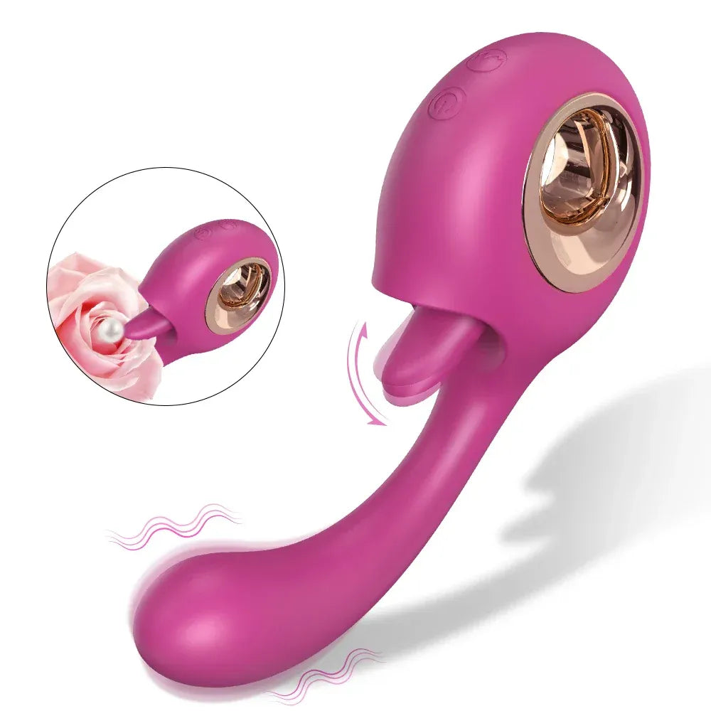 2 In 1 Silicone G Spot Clit Stimulator-0