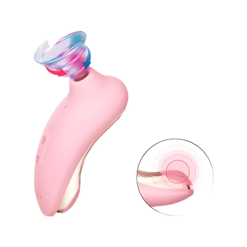 2 In 1 Suction Vibration Toy for Women Clit Nipple Stimulator-0