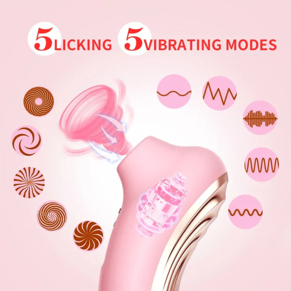 2 In 1 Suction Vibration Toy for Women Clit Nipple Stimulator-1