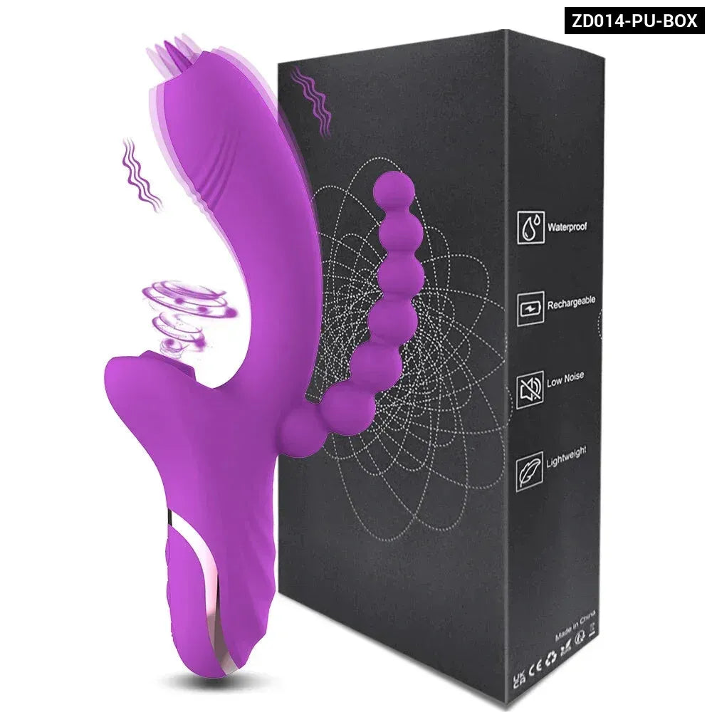 3 In 1 Clit Sucking Vibrator for Women G Spot Vagina Anal Stimulation Female Masturbator-7