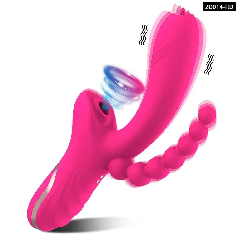 3 In 1 Clit Sucking Vibrator for Women G Spot Vagina Anal Stimulation Female Masturbator-12
