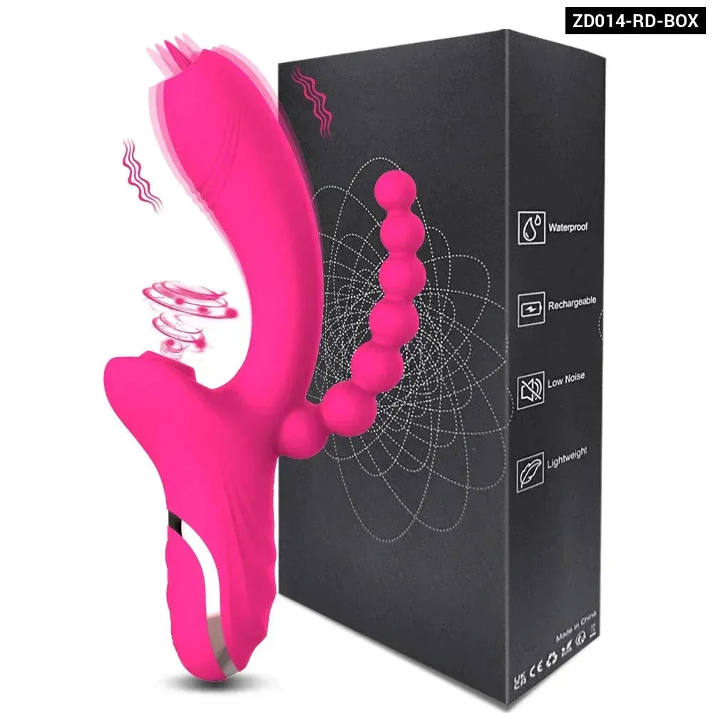 3 In 1 Clit Sucking Vibrator for Women G Spot Vagina Anal Stimulation Female Masturbator-8