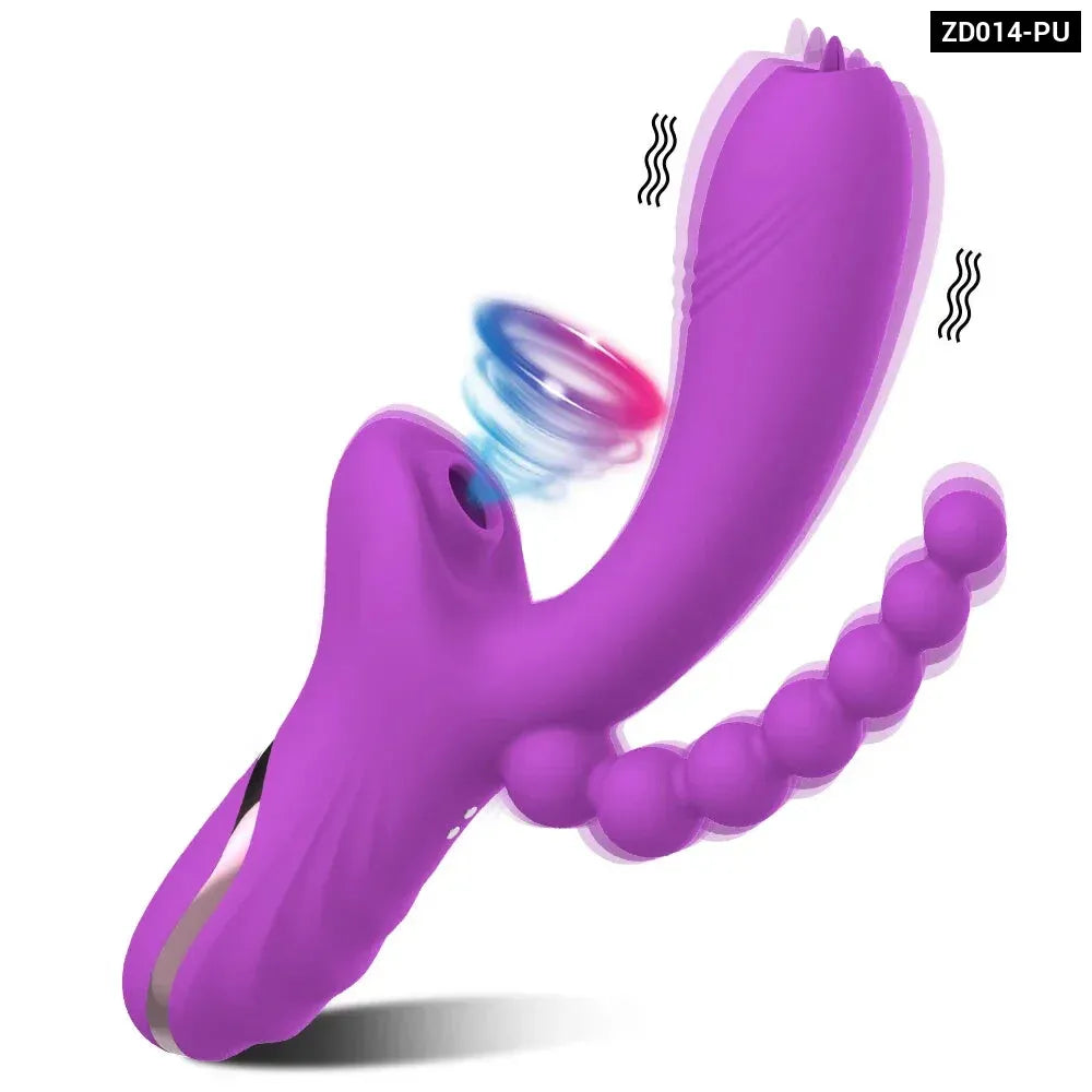 3 In 1 Clit Sucking Vibrator for Women G Spot Vagina Anal Stimulation Female Masturbator-11