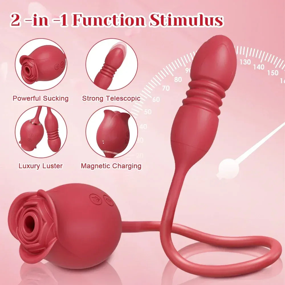 3-in-1 Rose Dildo Vibrator for Women-3