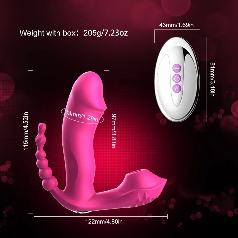 3 In 1 Wearable Vibrator For Ucking Anal Clitoral Stimulation-4