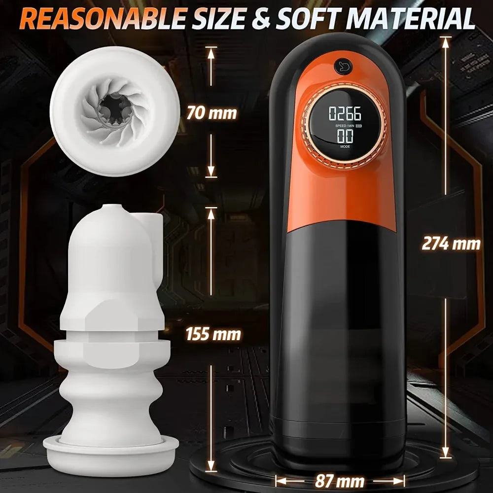 3d Realistic Male Masturbator 10 Vibrating 6 Thrusting 3 Suction Modes-4