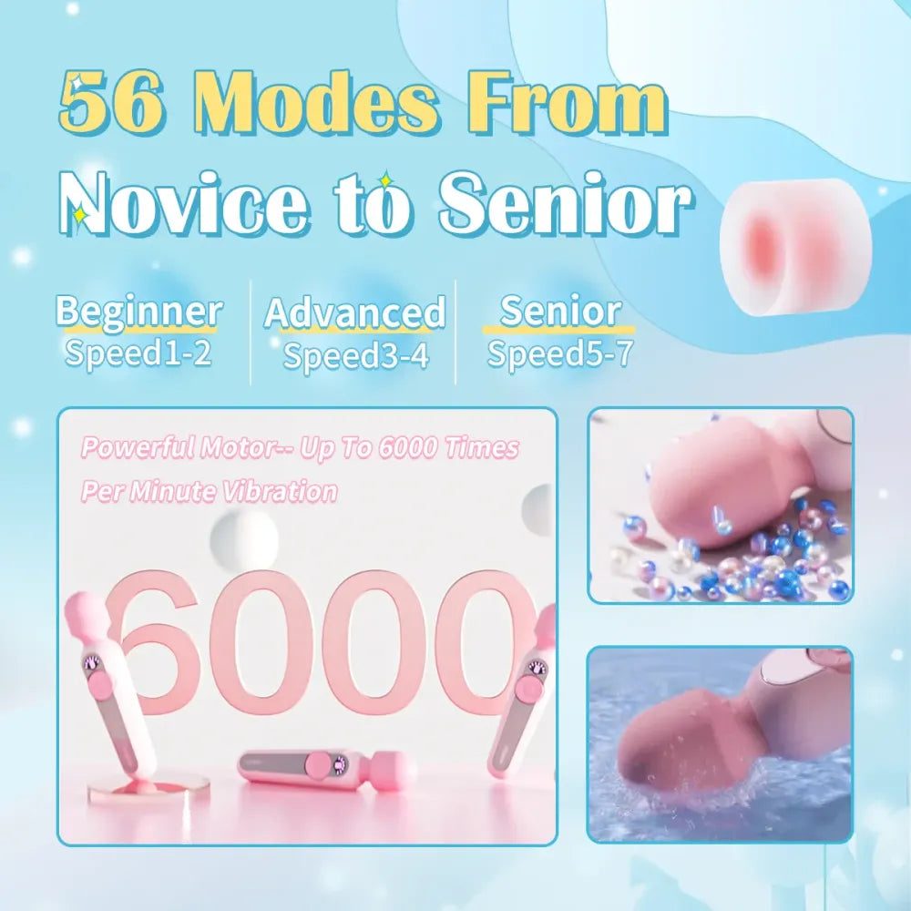56 Vibration Modes Dildo Vibrator For Women-2