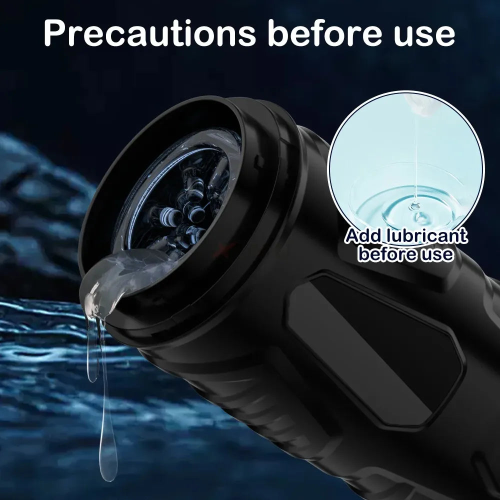 7 Inch Thrusting Rotating Male Masturbator for Electric Stimulation-3