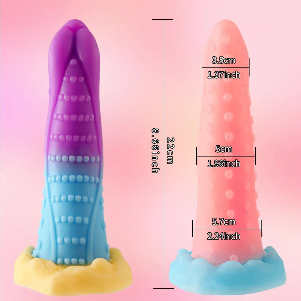 8.6 Glowing Realistic Dildo with Suction Cup-3