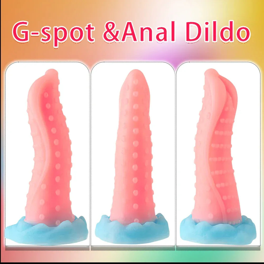 8.6 Glowing Realistic Dildo with Suction Cup-1