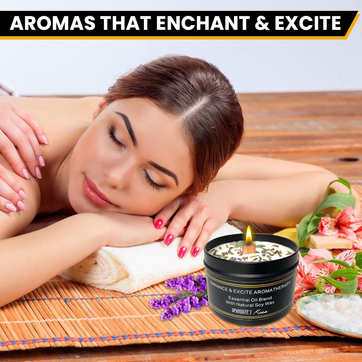 Aphrodisiac Scented Candle with Jade Crystals-2