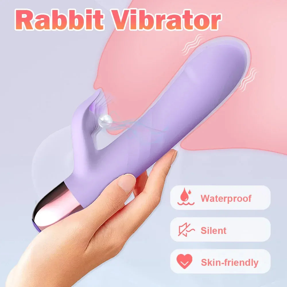 9 Frequency G Spot Rabbit Vibrator for Women Internal Clit Massager-3