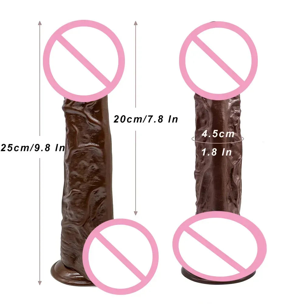 9 Inch Realistic Silicone Dildo with Suction Cup for Women-1