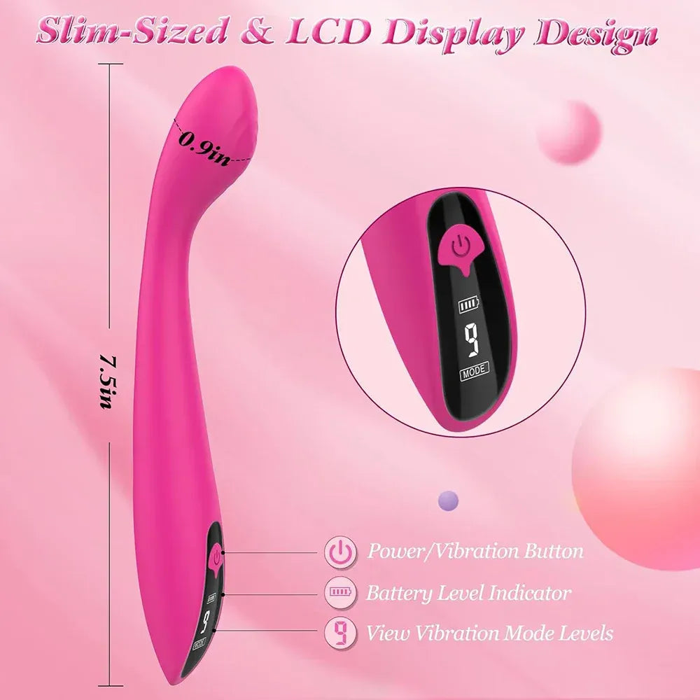 9 Mode G Spot Vibrator LCD Display for Couples-3