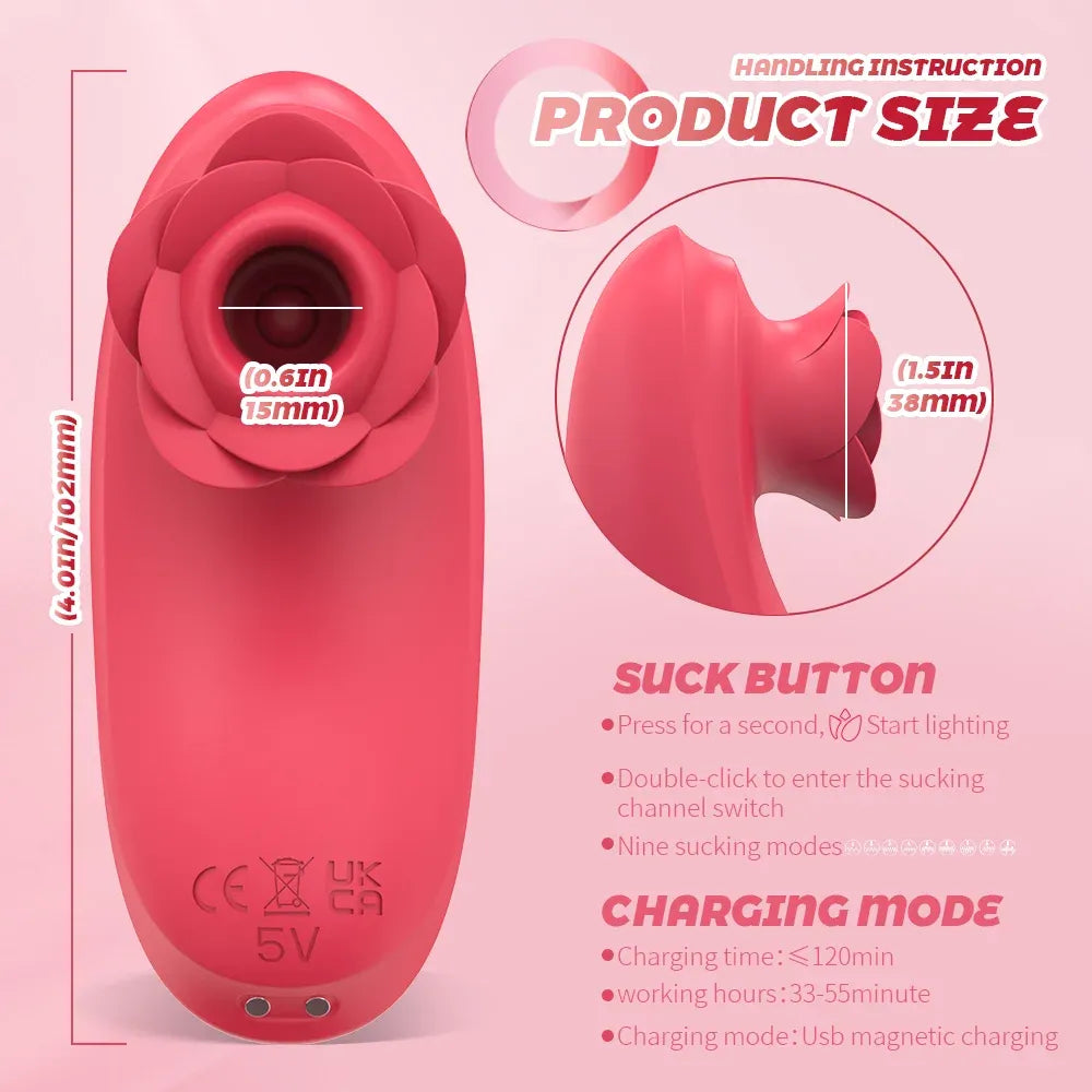 9 Mode Rose Sucking Vibrator for Women-3