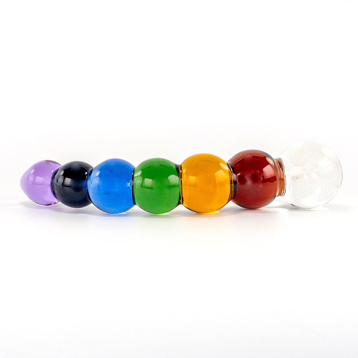 Crystal Delights Rainbow Bubble Dildo with Dichrioic Bulb-0