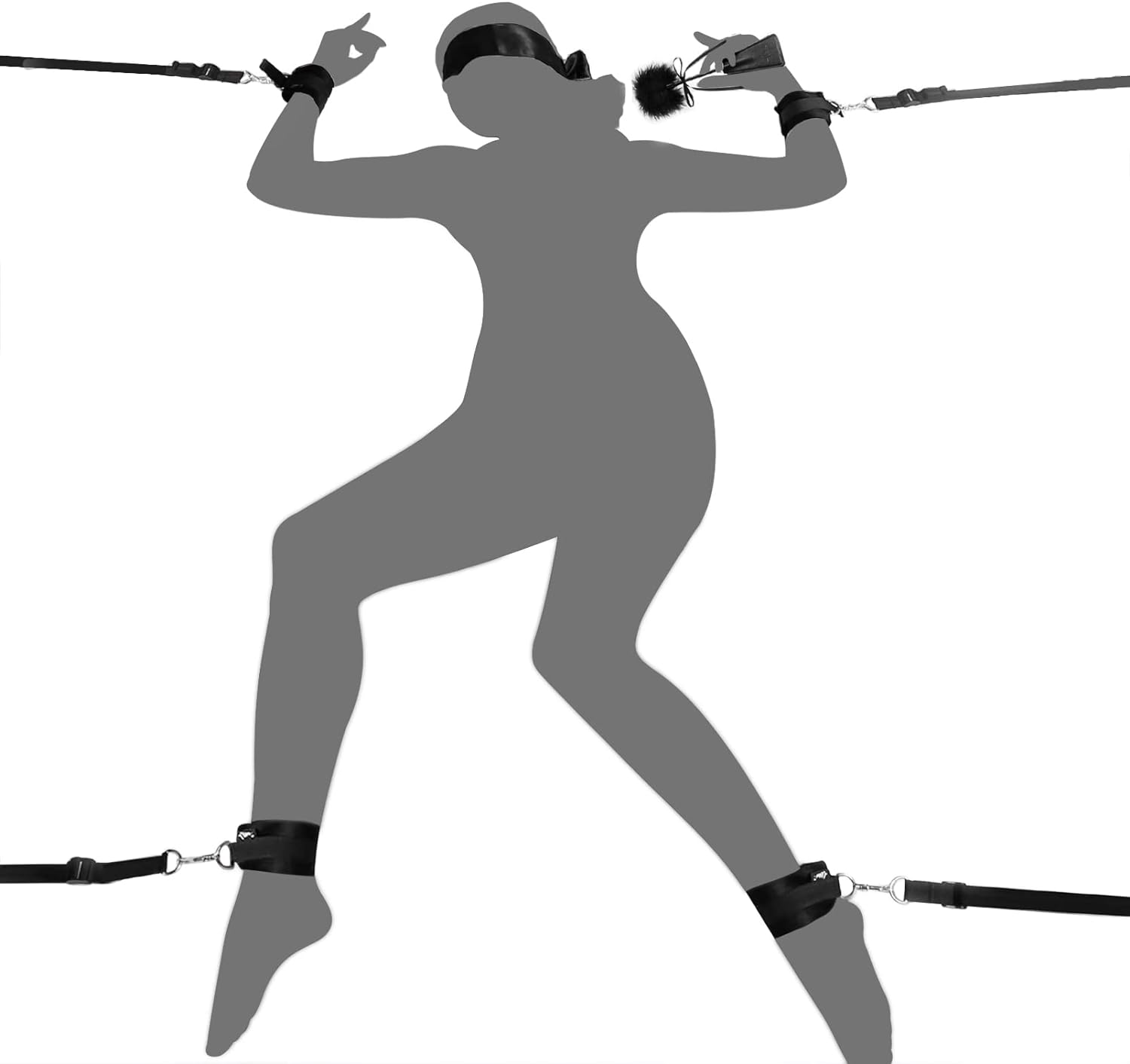 Adjustable BDSM Bed Restraint Kit-1