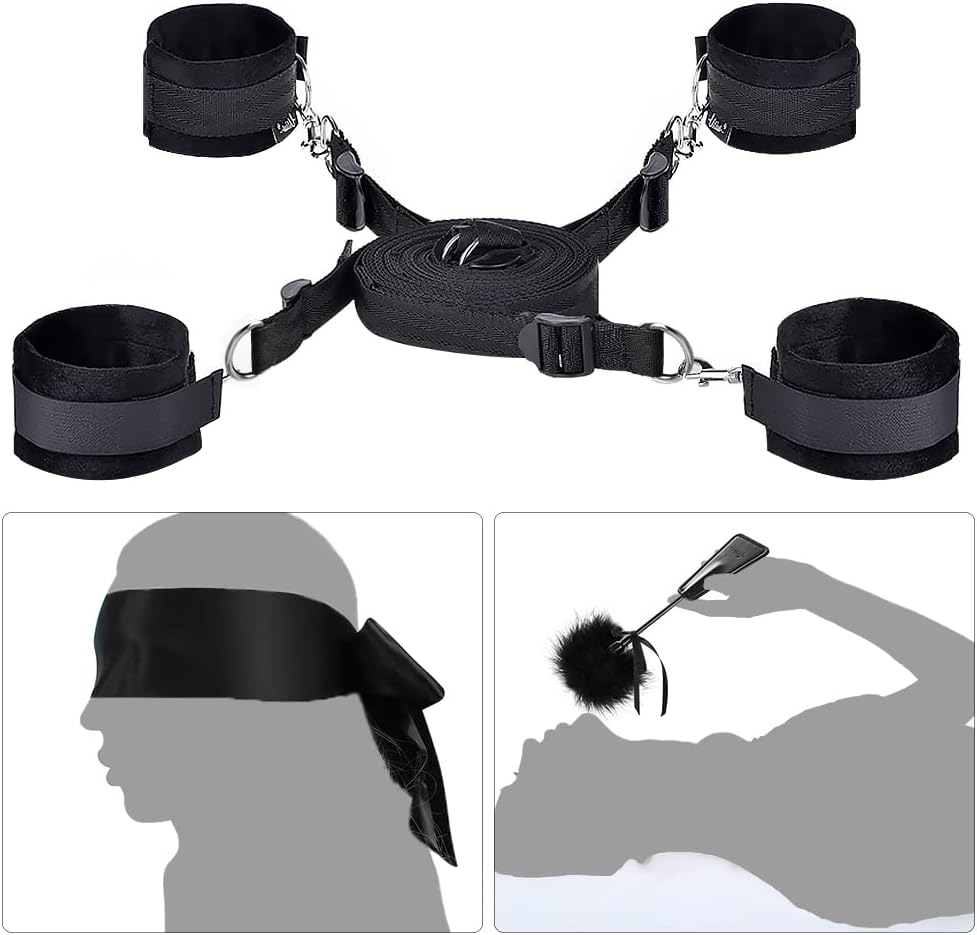 Adjustable BDSM Bed Restraint Kit-2
