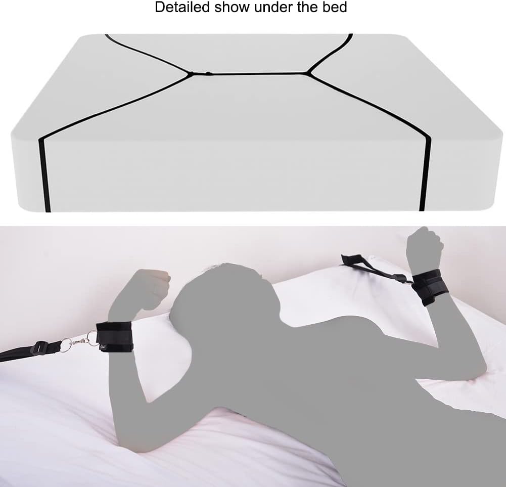 Adjustable BDSM Bed Restraint Kit-4