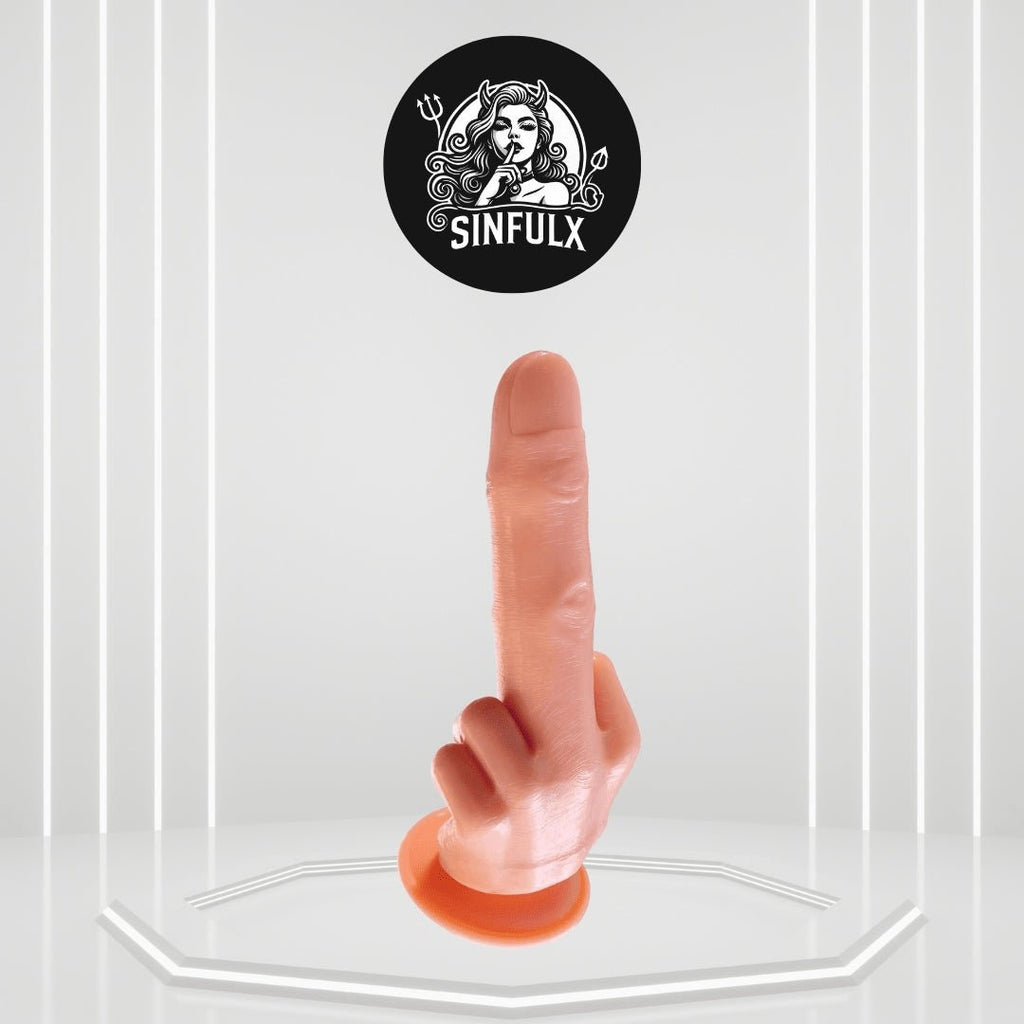 9.5" Bold Gesture Middle Finger Dildo-0